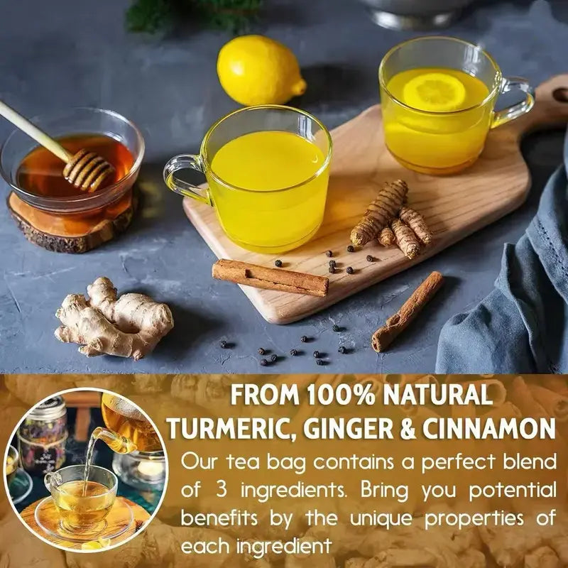 Premium Turmeric Ginger Cinnamon Tea Bags (120 Bags)